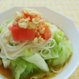 ゴマ油風味 たっぷりキャベツのサラダそうめん レシピ 作り方 By キャロット キャンディ 楽天レシピ ゴマ油風味 たっぷりキャベツのサラダそうめん レシピ 作り方 By キャロット キャンディ 楽天レシピ
